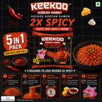 Keekoo Korean Ramen – 2x Spicy | 5-in-1 Pack