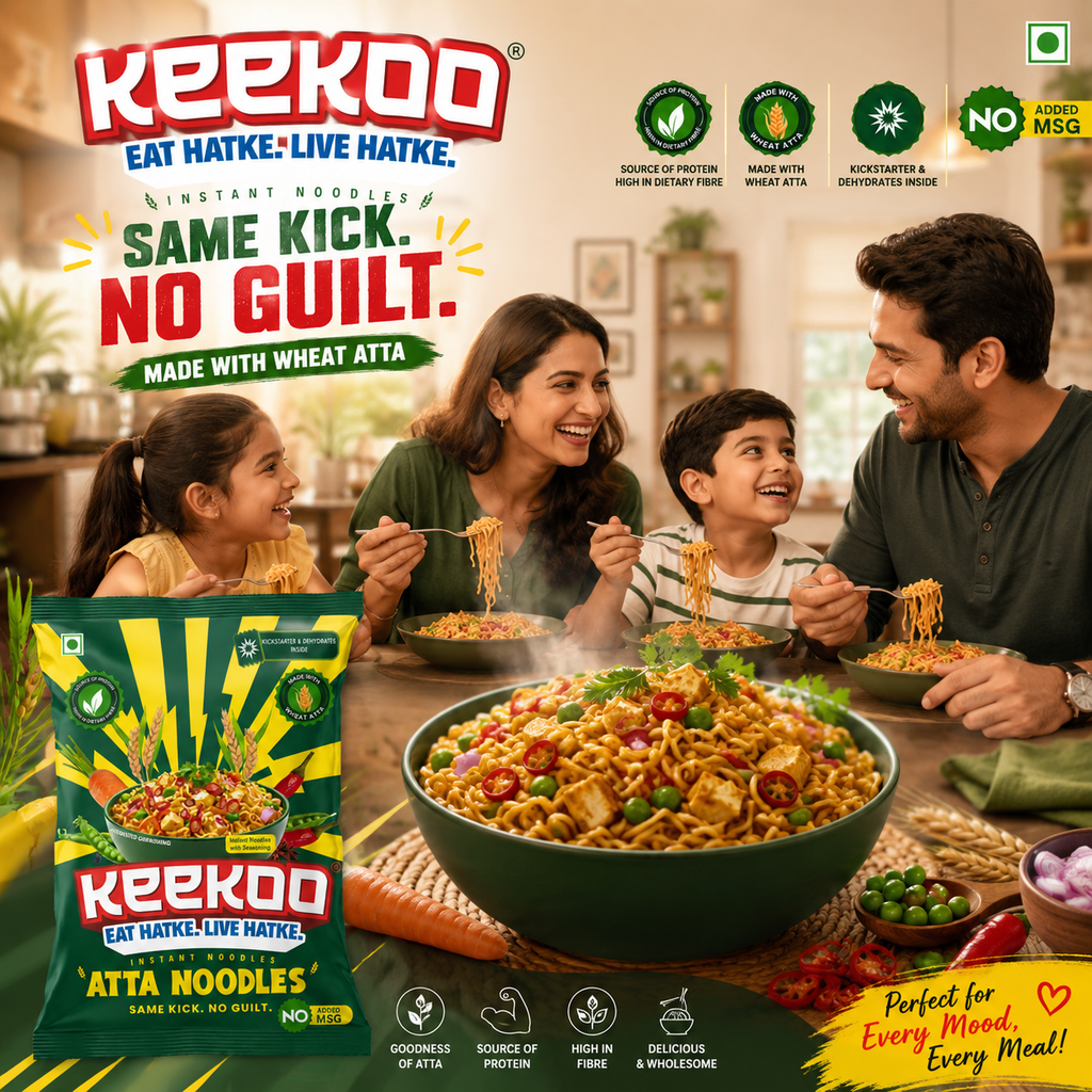 Keekoo Veg Atta Noodles High in Dietary Fiber